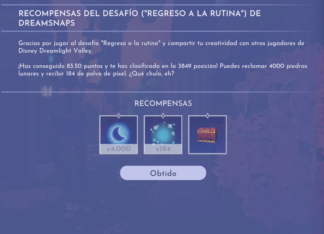 Resultado do desafio De volta à rotina: nota 83,50, posição 3849